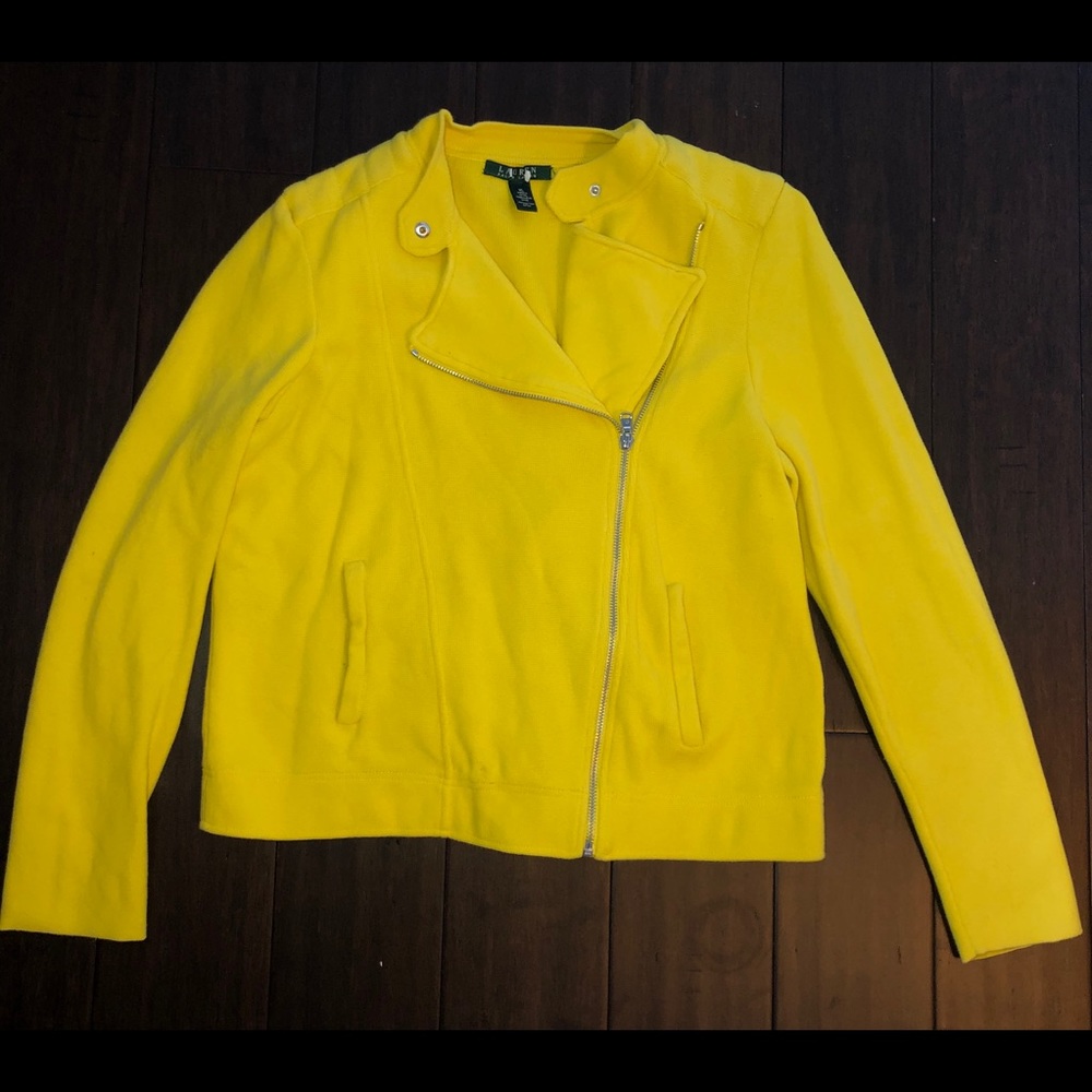 Lauren’s Women by Ralph Lauren Yellow Knit Coat